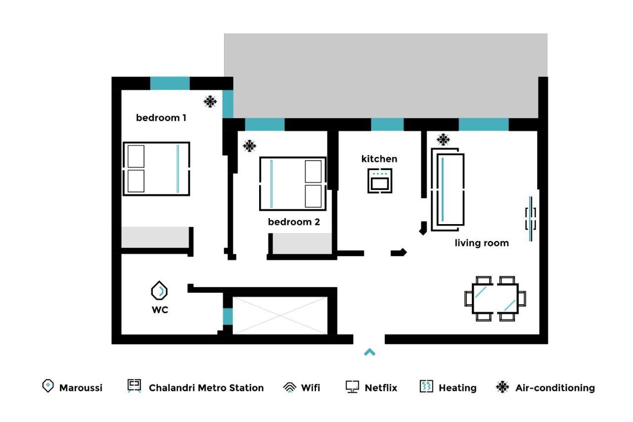 Signature 2Br Apartment In Marousi By Upstreet 雅典 外观 照片
